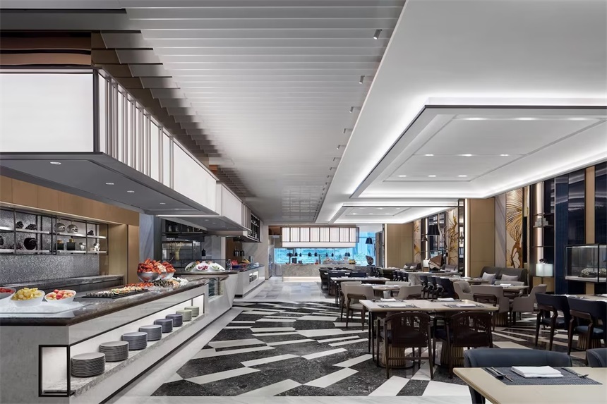 五星級酒店餐廳自助餐擺臺自助餐臺