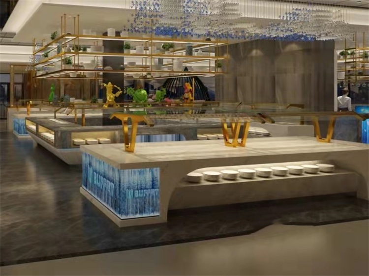 員工食堂自助餐臺(tái)移動(dòng)自選取餐臺(tái)